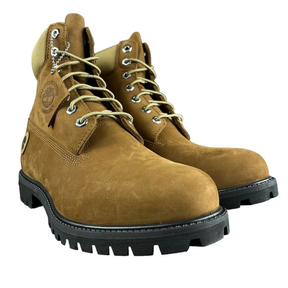 Timberland Men's 6" Premium Medium Brown Olive Waterproof Boots Size 10.5 M - Picture 4 of 9